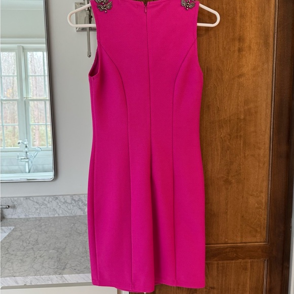 Pink fitted dress with beautiful embellishments size small - Picture 4 of 6